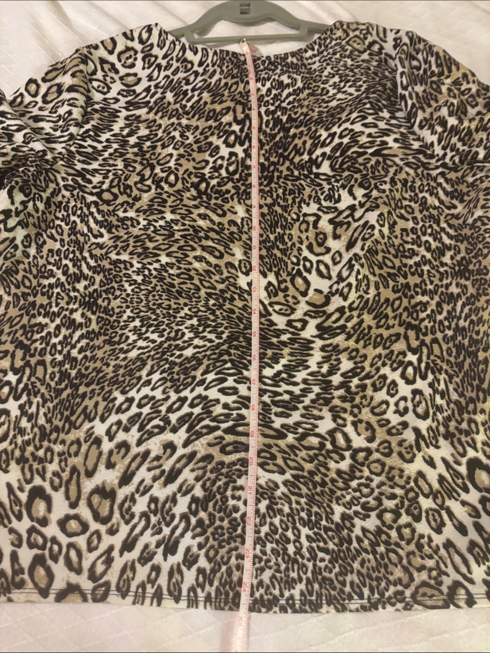 Croft & Barrow Shirt Women's XL 3/4 Sleeve Cheetah Boat Neck Shirt Top - Picture 6 of 7
